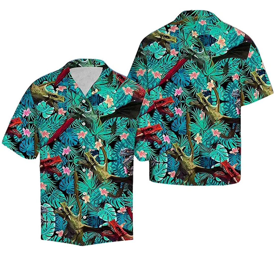 Dragon Leaf Soft Hawaiian Shirt, Button Up Aloha Shirt For Men, Women
