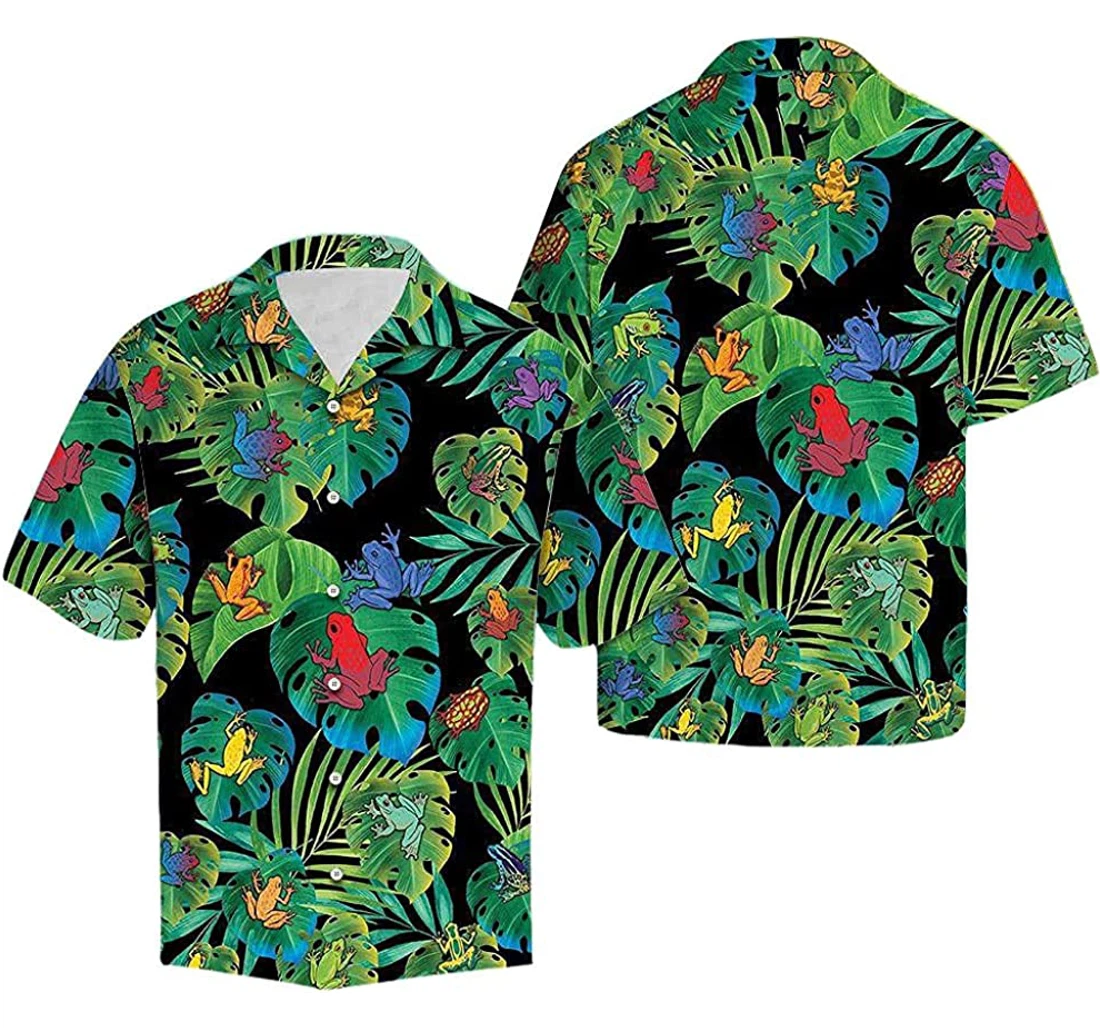 Rainforest Frogs Soft Hawaiian Shirt, Button Up Aloha Shirt For Men, Women