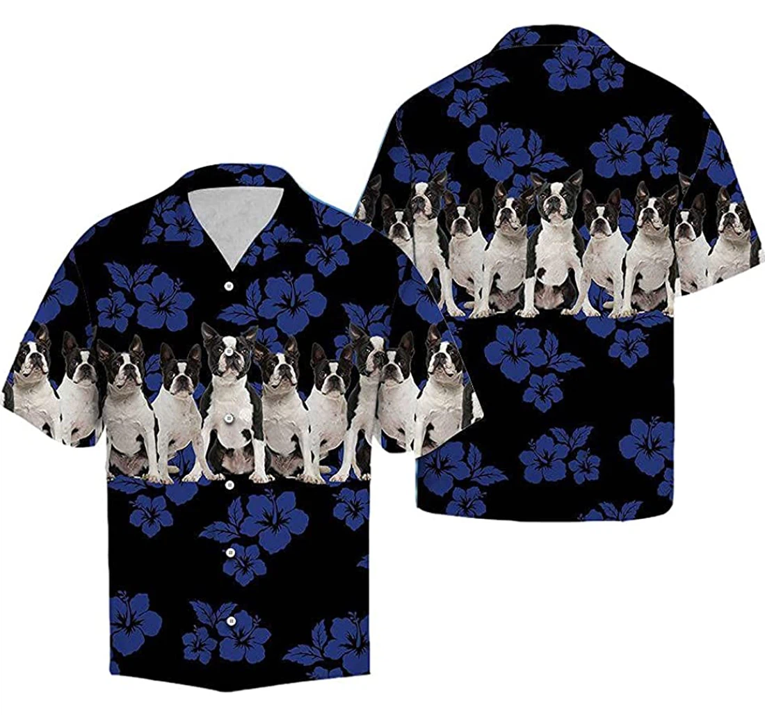 Awesome Boston Terrier Soft Hawaiian Shirt, Button Up Aloha Shirt For Men, Women