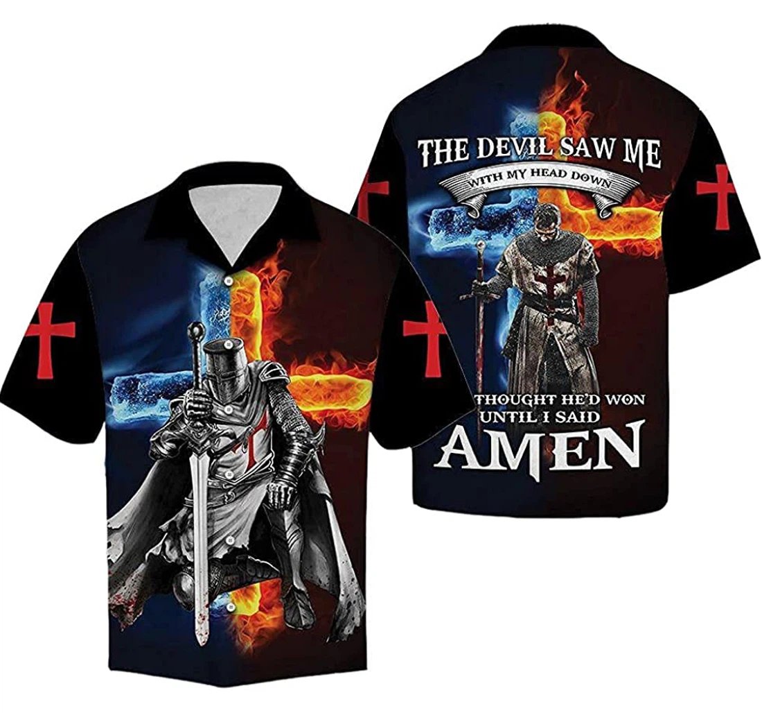 God The Devil Saw Me With My Head Down Soft Hawaiian Shirt, Button Up Aloha Shirt For Men, Women