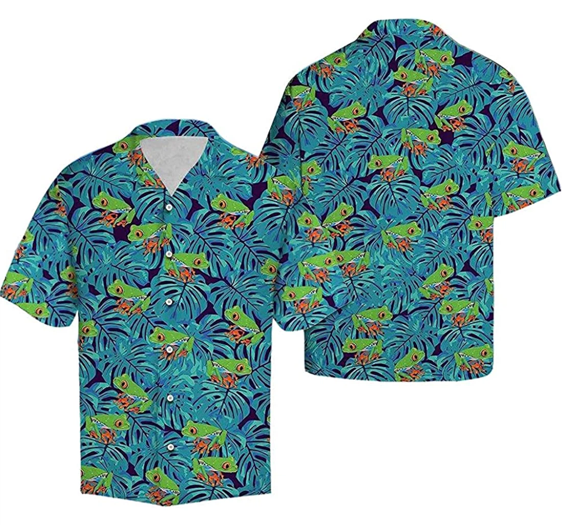 Frog Soft Hawaiian Shirt, Button Up Aloha Shirt For Men, Women