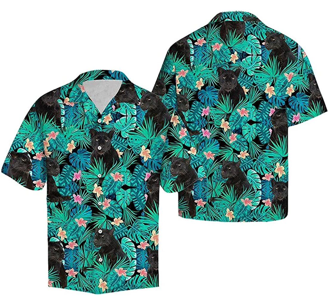 Panther Soft Hawaiian Shirt, Button Up Aloha Shirt For Men, Women