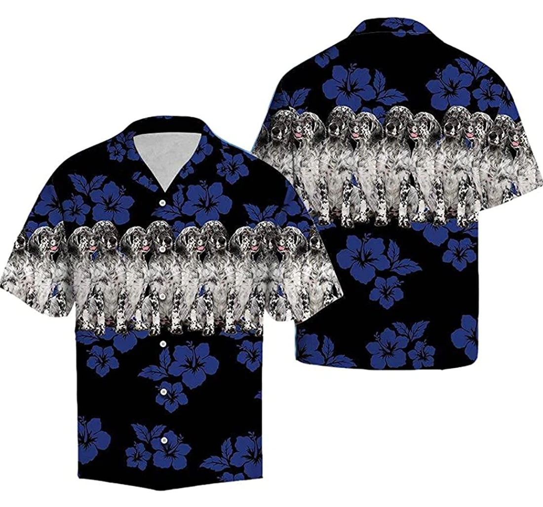 Awesome English Setter Soft Hawaiian Shirt, Button Up Aloha Shirt For Men, Women