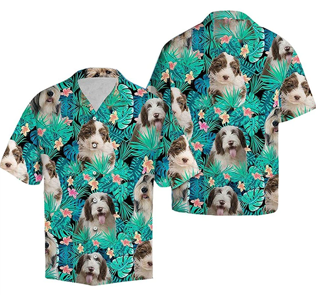 Bearded Collie Soft Hawaiian Shirt, Button Up Aloha Shirt For Men, Women