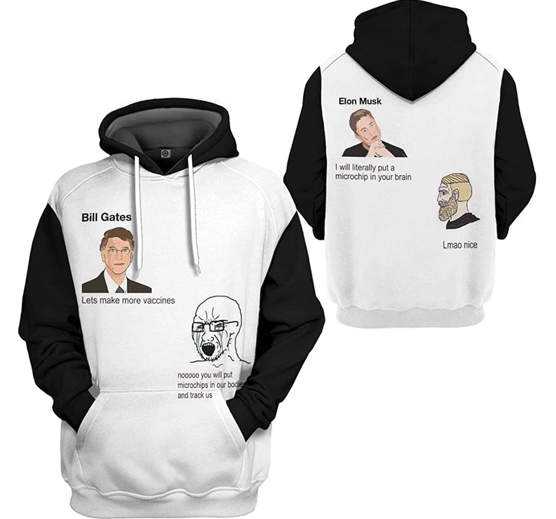 Lets Make More Vaccines Shirts - 3D Printed Pullover Hoodie