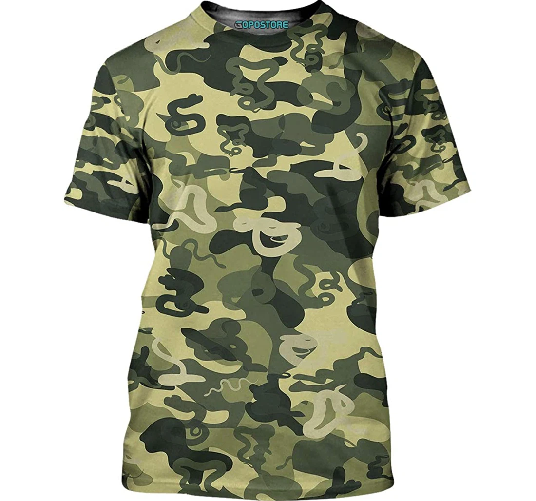 Beautiful Python Camo Shirts - 3D Printed T-shirt