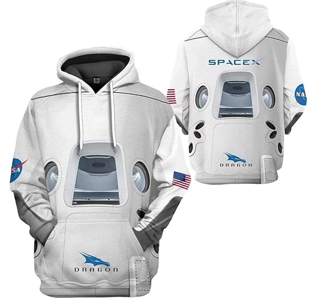 Spacex Shuttle Shirts - 3D Printed Pullover Hoodie