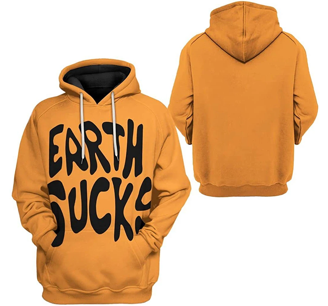 Earth Sucks Shirts - 3D Printed Pullover Hoodie