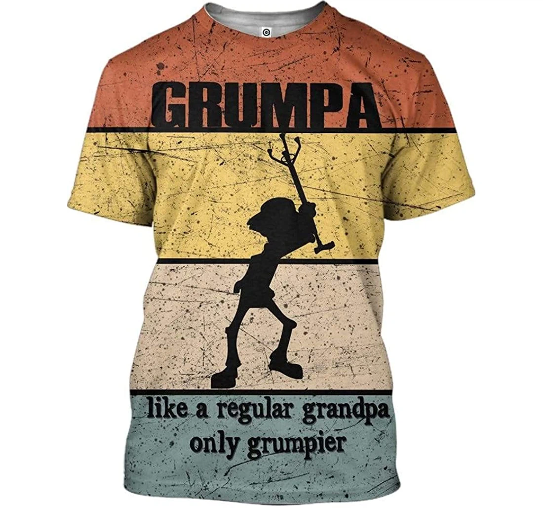 Grumpy Granpa Like A Regular Only Grumpier Shirts - 3D Printed T-shirt