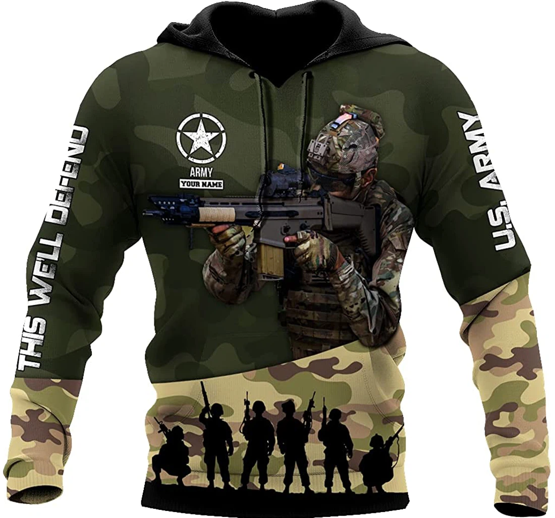 Us Army Us Army Veteran Shirts - 3D Printed Pullover Hoodie
