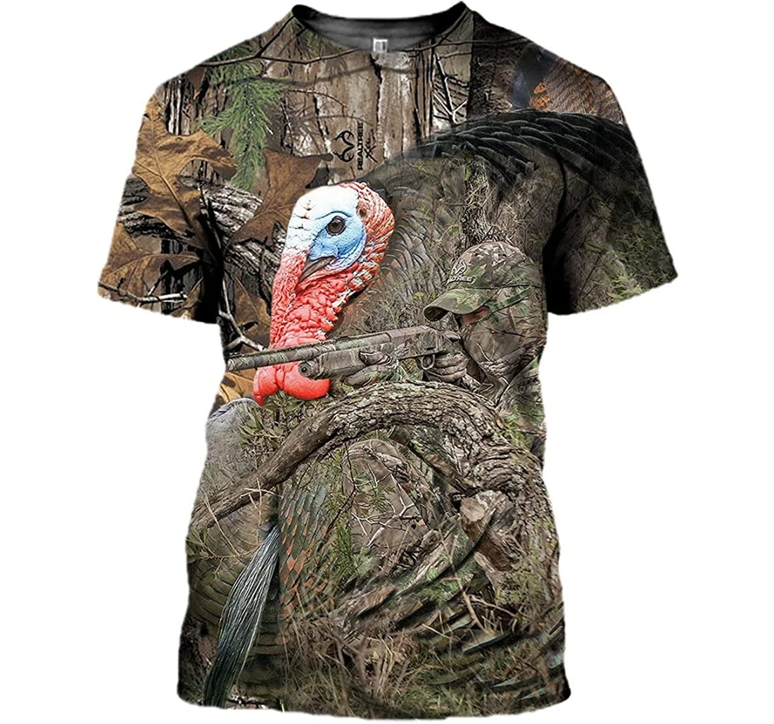 Turkey Camo Hunting Shirts - 3D Printed T-shirt