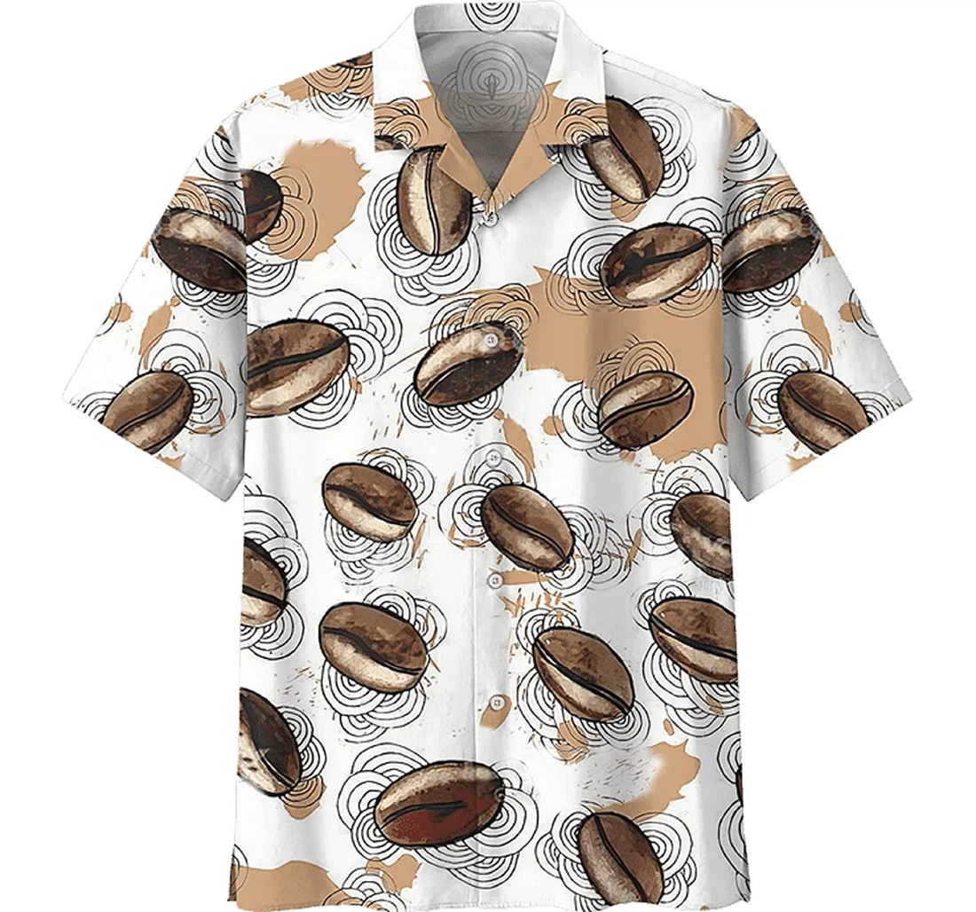 Coffee Us1 Gift And Coffee Lover Hawaiian Shirt, Button Up Aloha Shirt For Men, Women