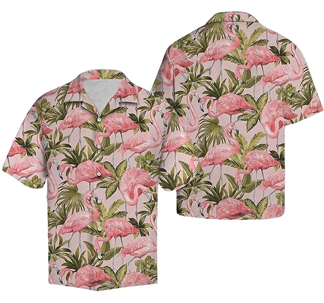 Lovely Flamingo Soft Hawaiian Shirt, Button Up Aloha Shirt For Men, Women