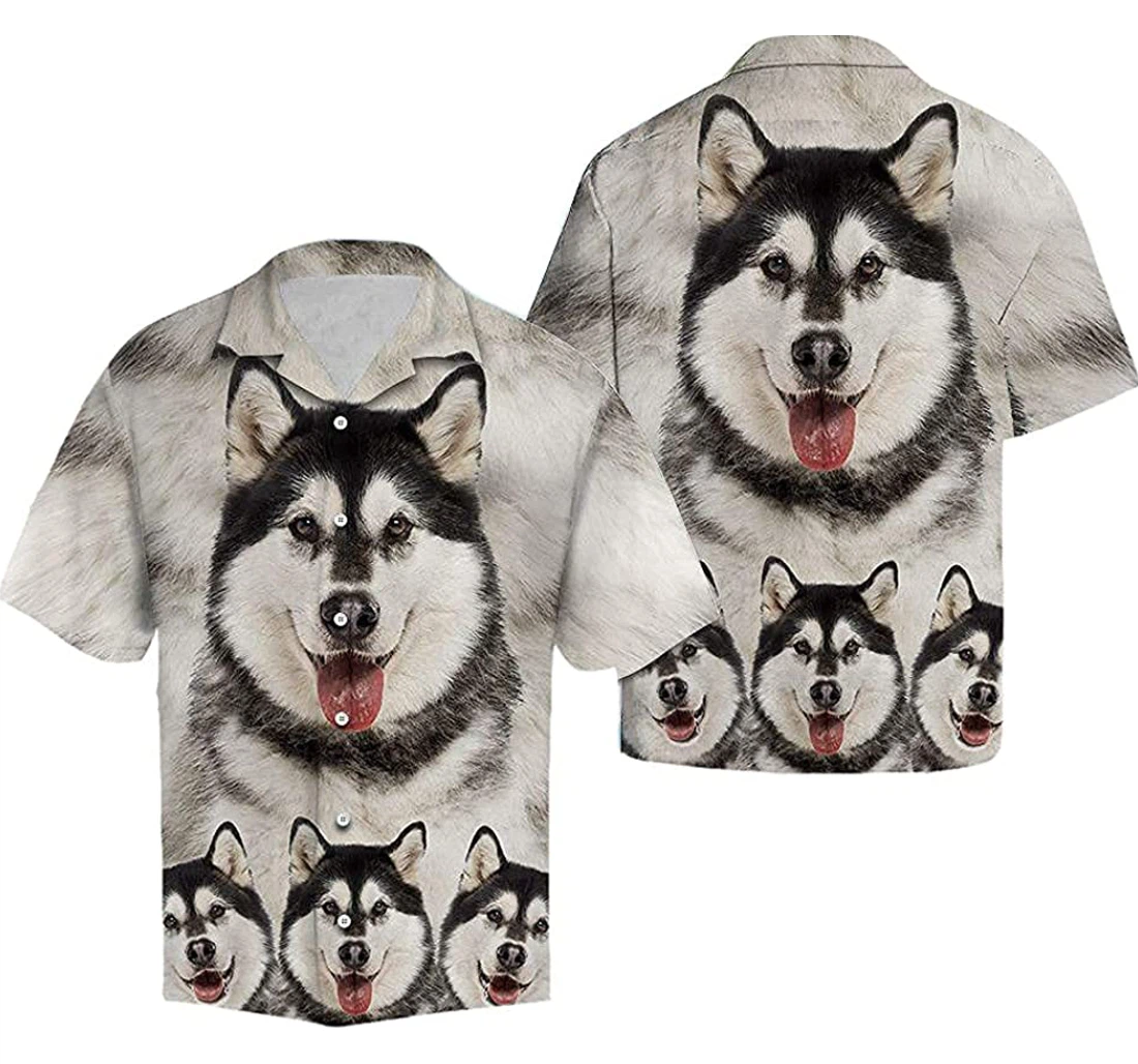 Awesome Alaskan Malamute Soft Hawaiian Shirt, Button Up Aloha Shirt For Men, Women