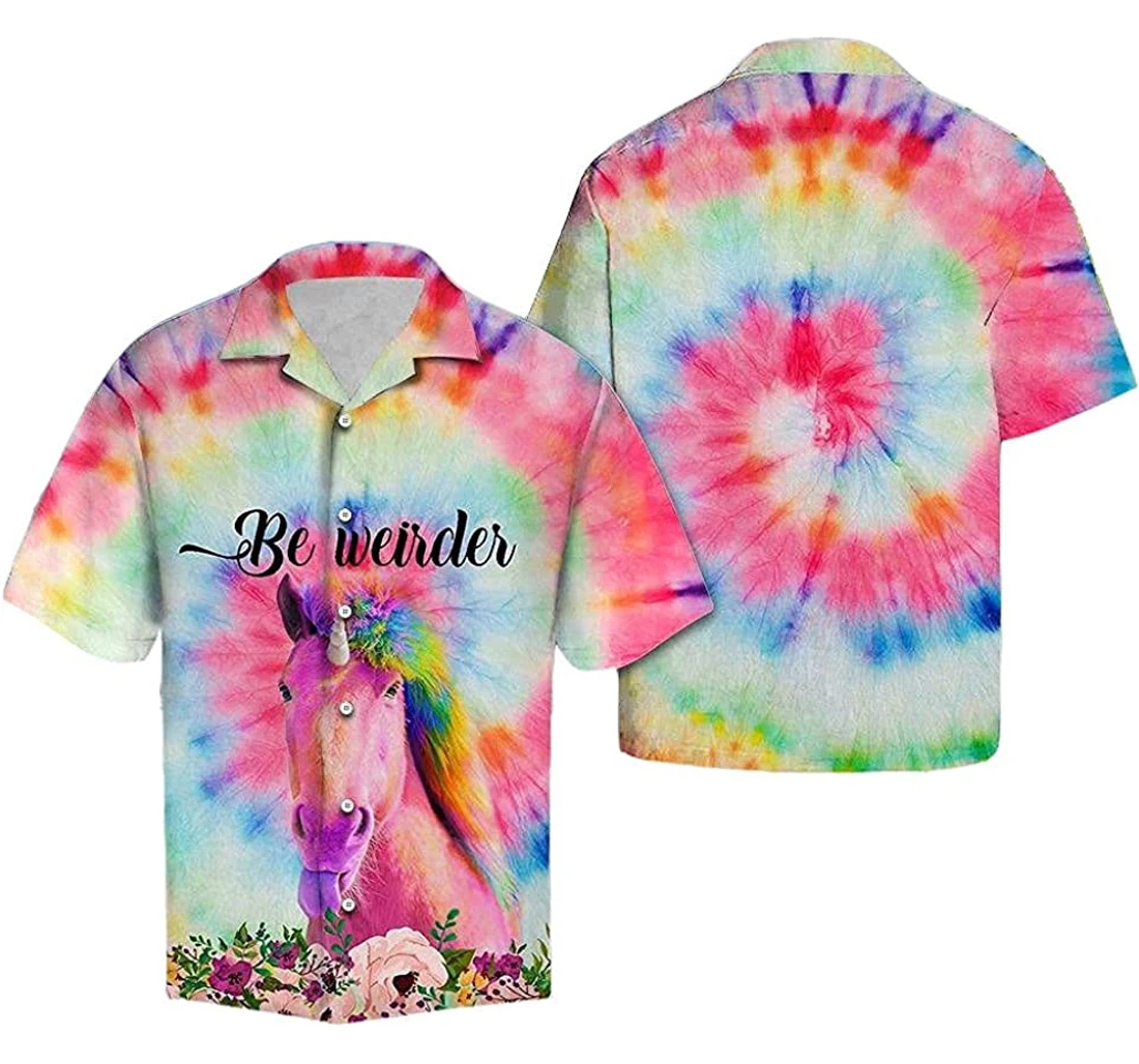 Unicorn Tiedye Soft Hawaiian Shirt, Button Up Aloha Shirt For Men, Women