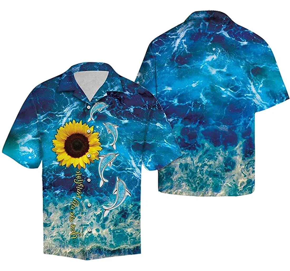 Dolphin You Are My Sunshine Soft Hawaiian Shirt, Button Up Aloha Shirt For Men, Women