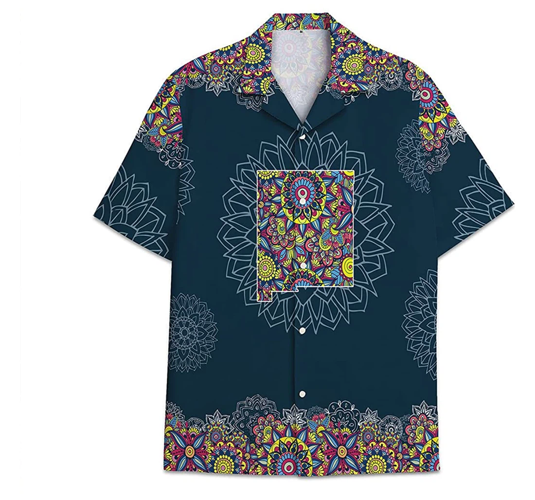 Mexico Mandala Funny Beach Shirts Hawai Avic Hawaiian Shirt, Button Up Aloha Shirt For Men, Women