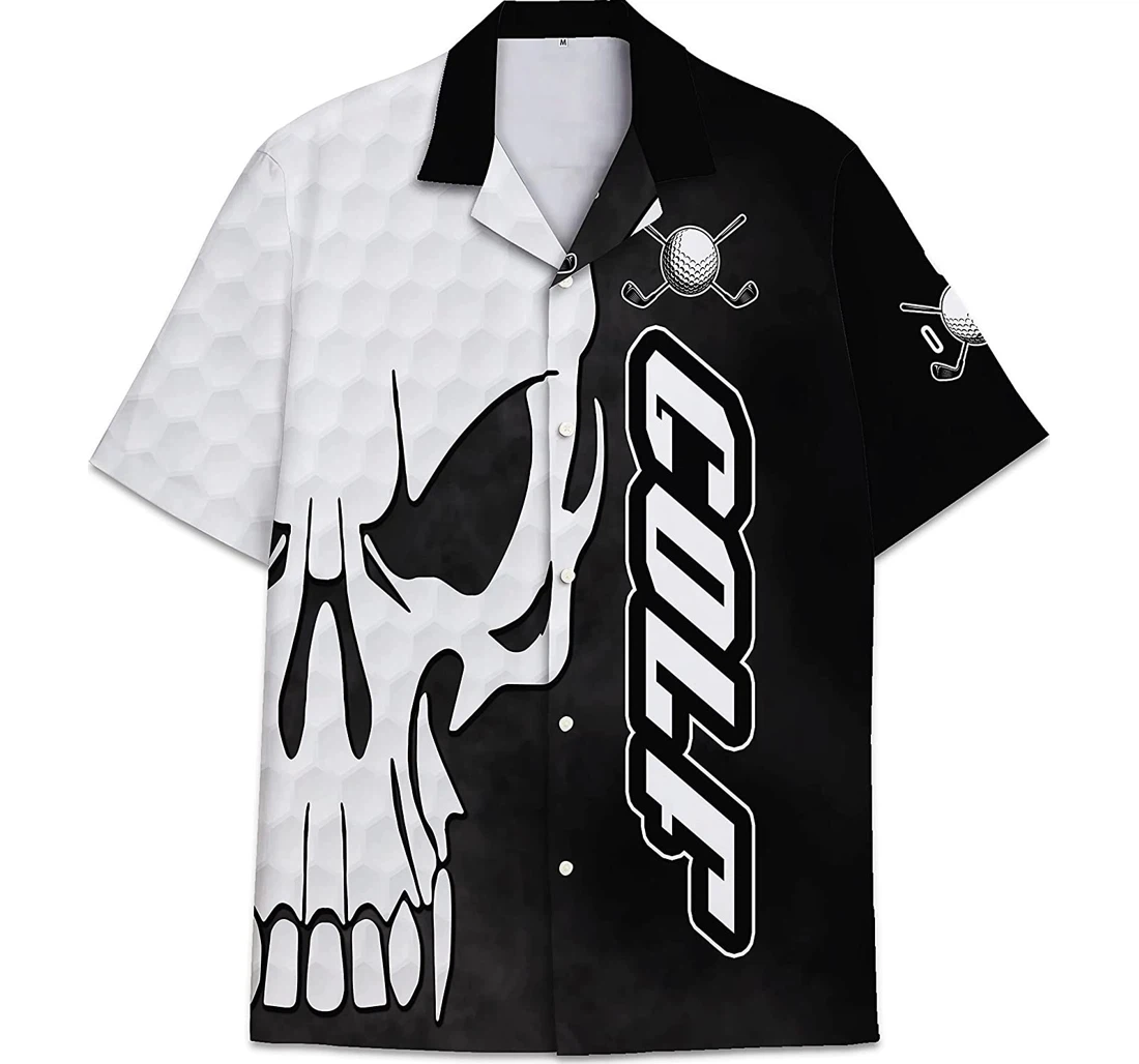 Skull Funny Beach Shirts Hawaiian Shirt, Button Up Aloha Shirt For Men, Women