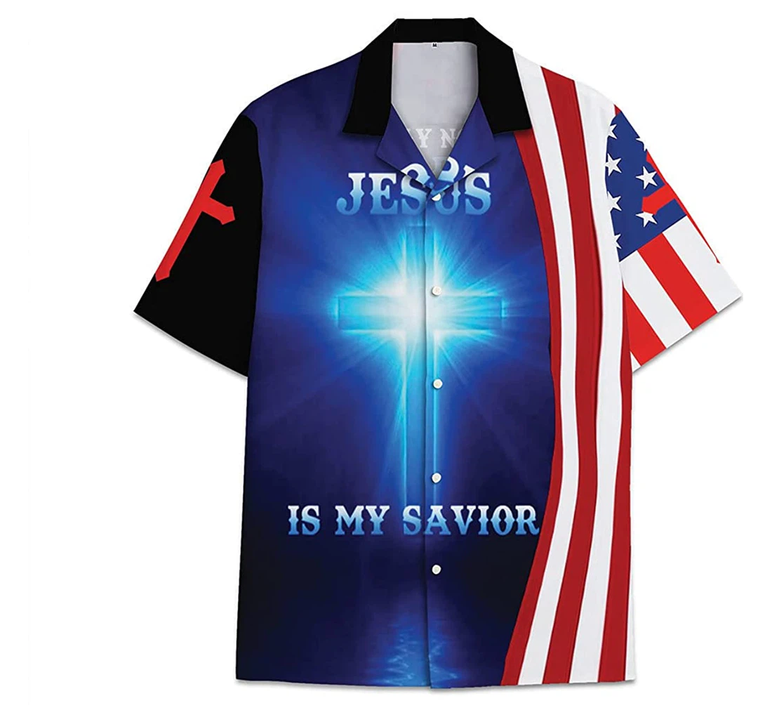 Jesus Savior Funny Beach Shirts Avic Hawaiian Shirt, Button Up Aloha Shirt For Men, Women