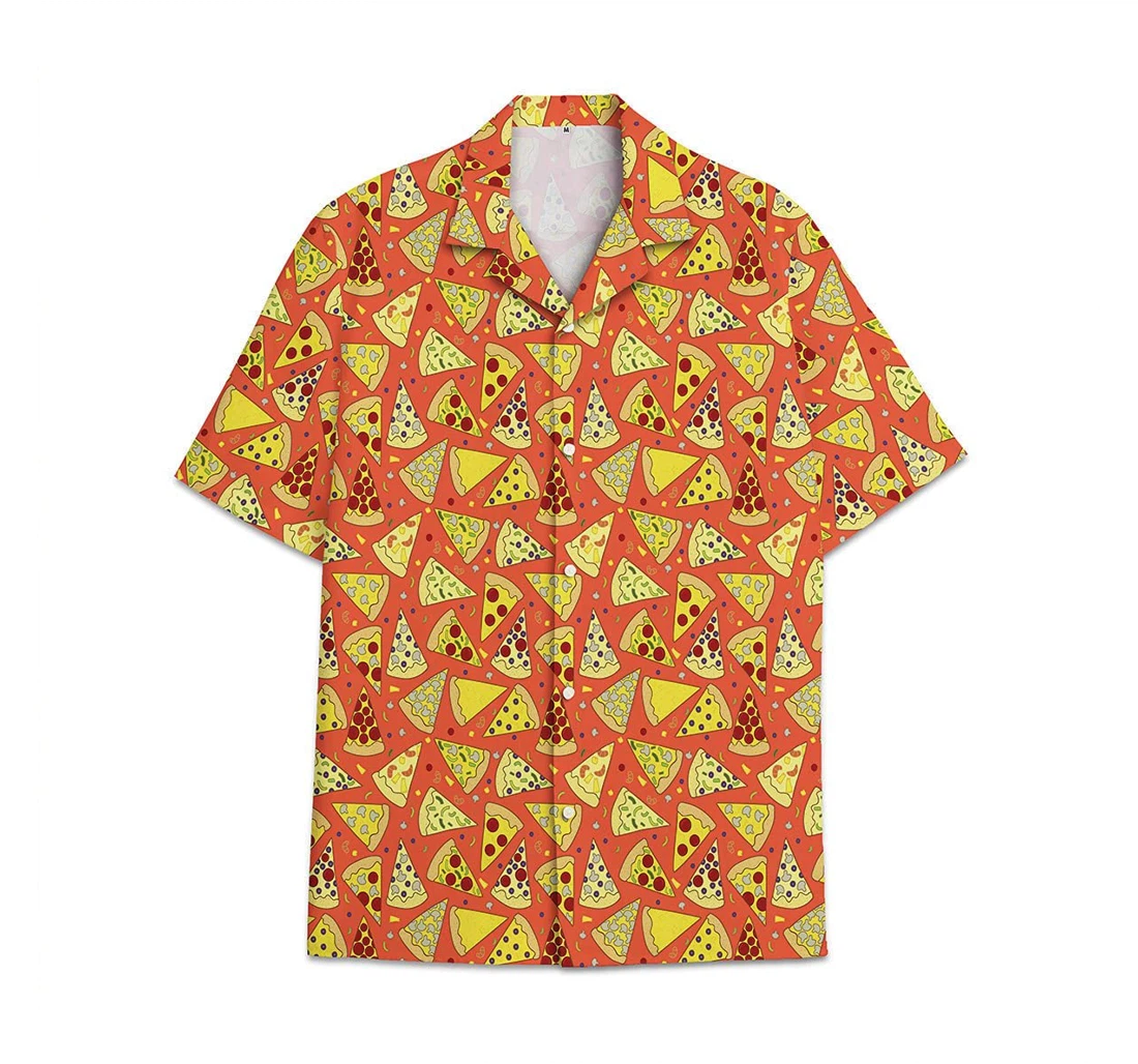 Food Pizza Funny Beach Shirts Hawai Hawaiian Shirt, Button Up Aloha Shirt For Men, Women