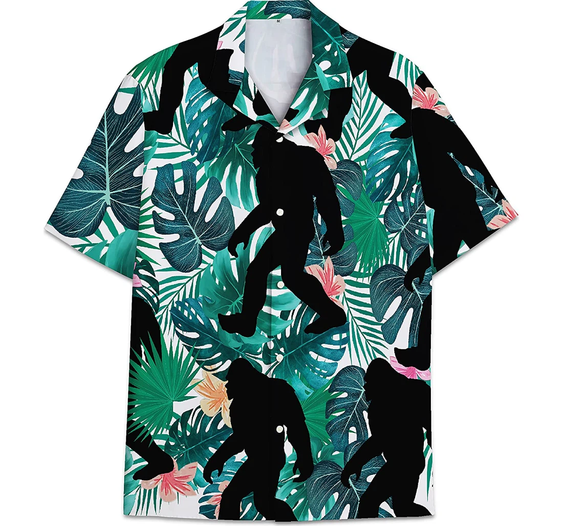 Bigfoot Funny Beach Shirts 6 Hawaiian Shirt, Button Up Aloha Shirt For Men, Women