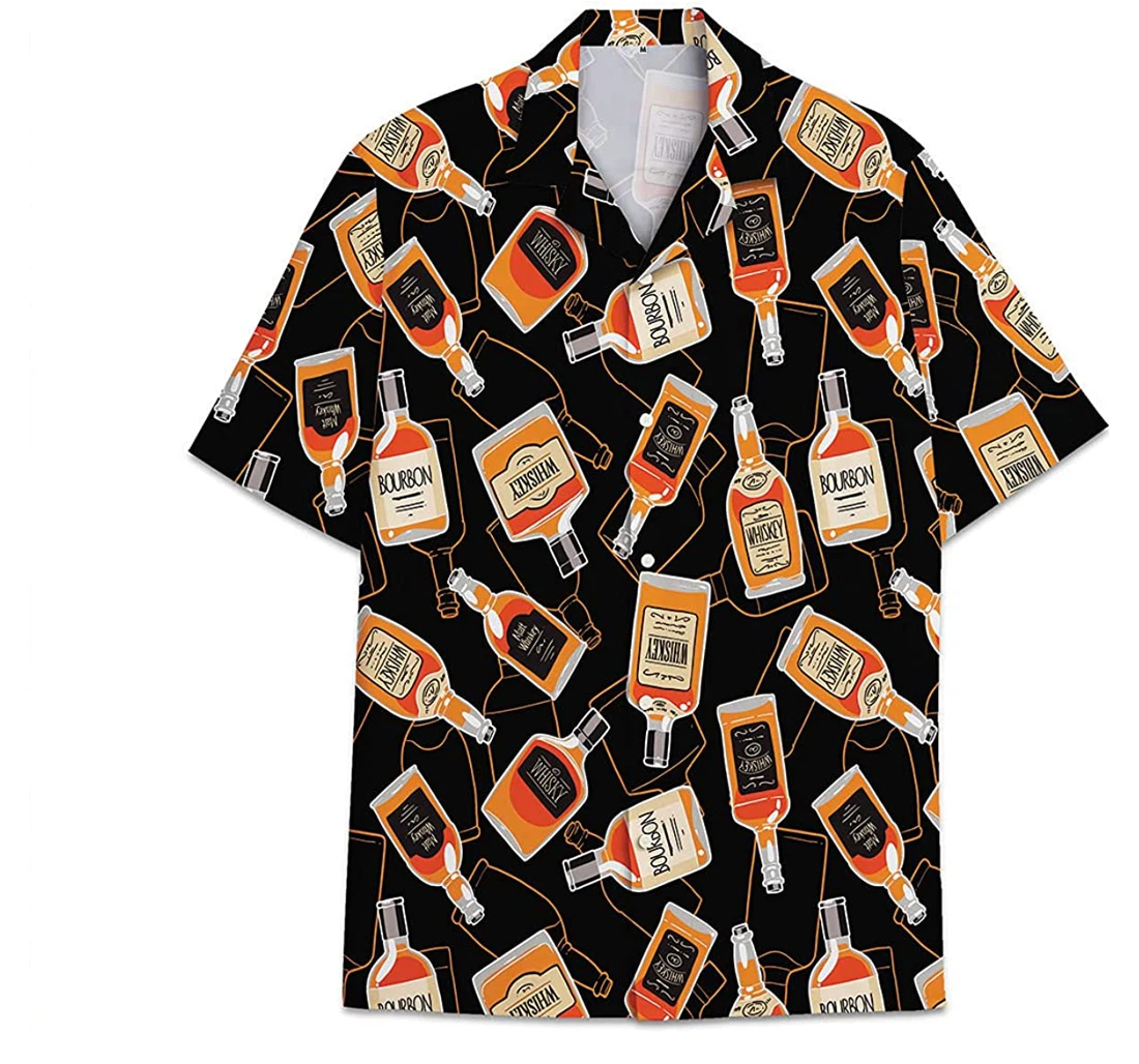 Whishkey Bourbon Funny Beach Shirts Avic Hawaiian Shirt, Button Up Aloha Shirt For Men, Women