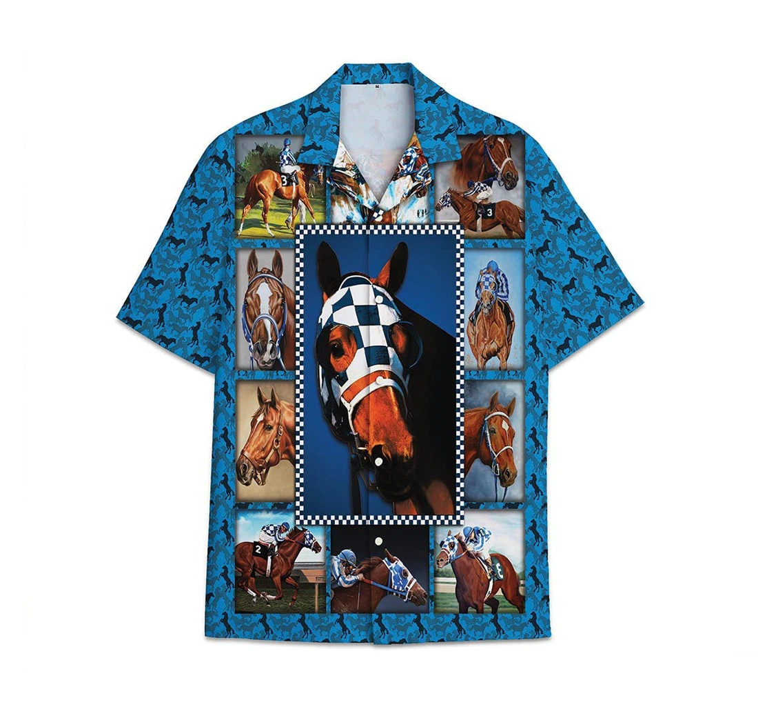 Horse Horse Funny Beach Shirts Hawai Hawaiian Shirt, Button Up Aloha Shirt For Men, Women