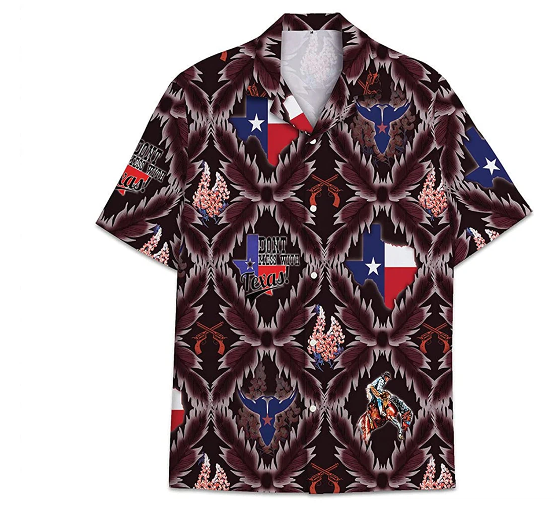 Texas Flag Funny Beach Shirts Avic Hawaiian Shirt, Button Up Aloha Shirt For Men, Women