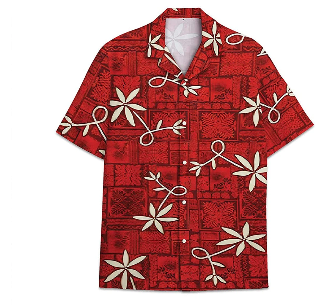 Red Funny Beach Shirts Hawai Hawaiian Shirt, Button Up Aloha Shirt For Men, Women