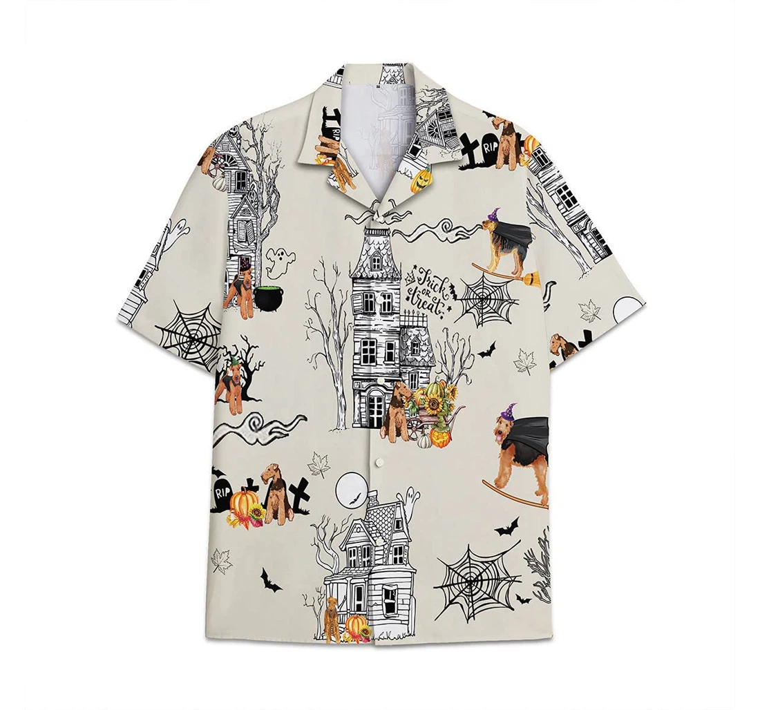 Halloween Witch Funny Beach Shirts Hawaiian Shirt, Button Up Aloha Shirt For Men, Women