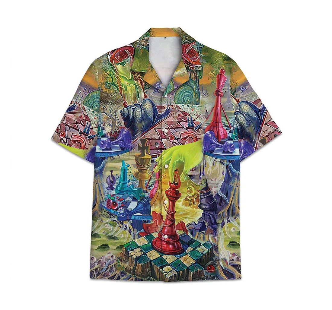 Game Chess Colorful Funny Beach Shirts Hawaiian Shirt, Button Up Aloha Shirt For Men, Women