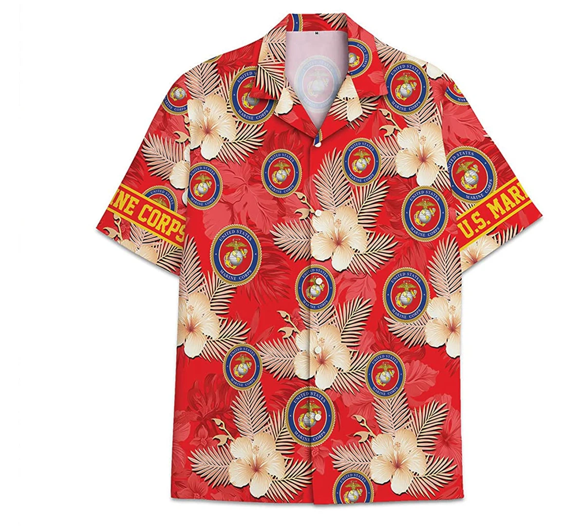 Usmarine Flower Funny Beach Shirts Hawaiian Shirt, Button Up Aloha Shirt For Men, Women