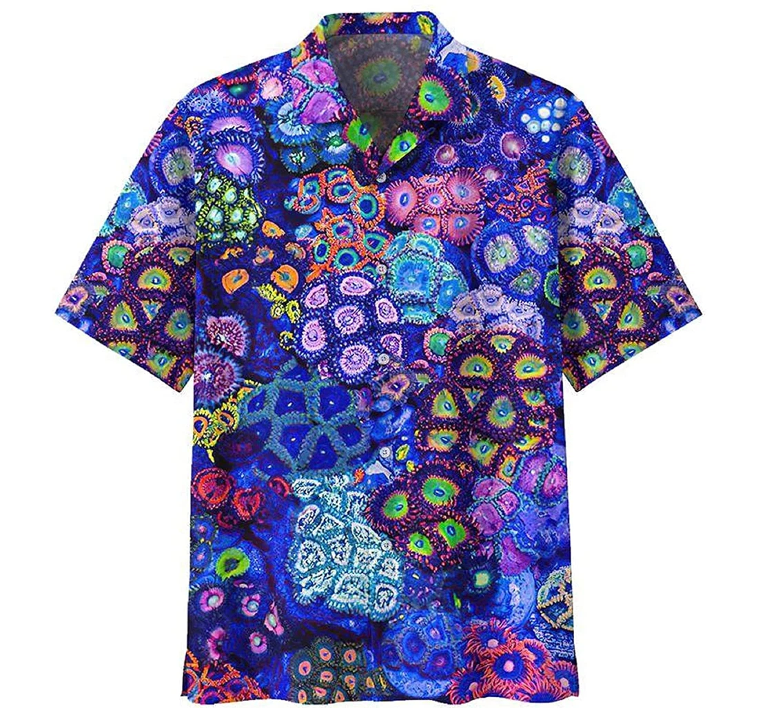 Hippie Ocean Gift And White Hawaiian Shirt, Button Up Aloha Shirt For Men, Women