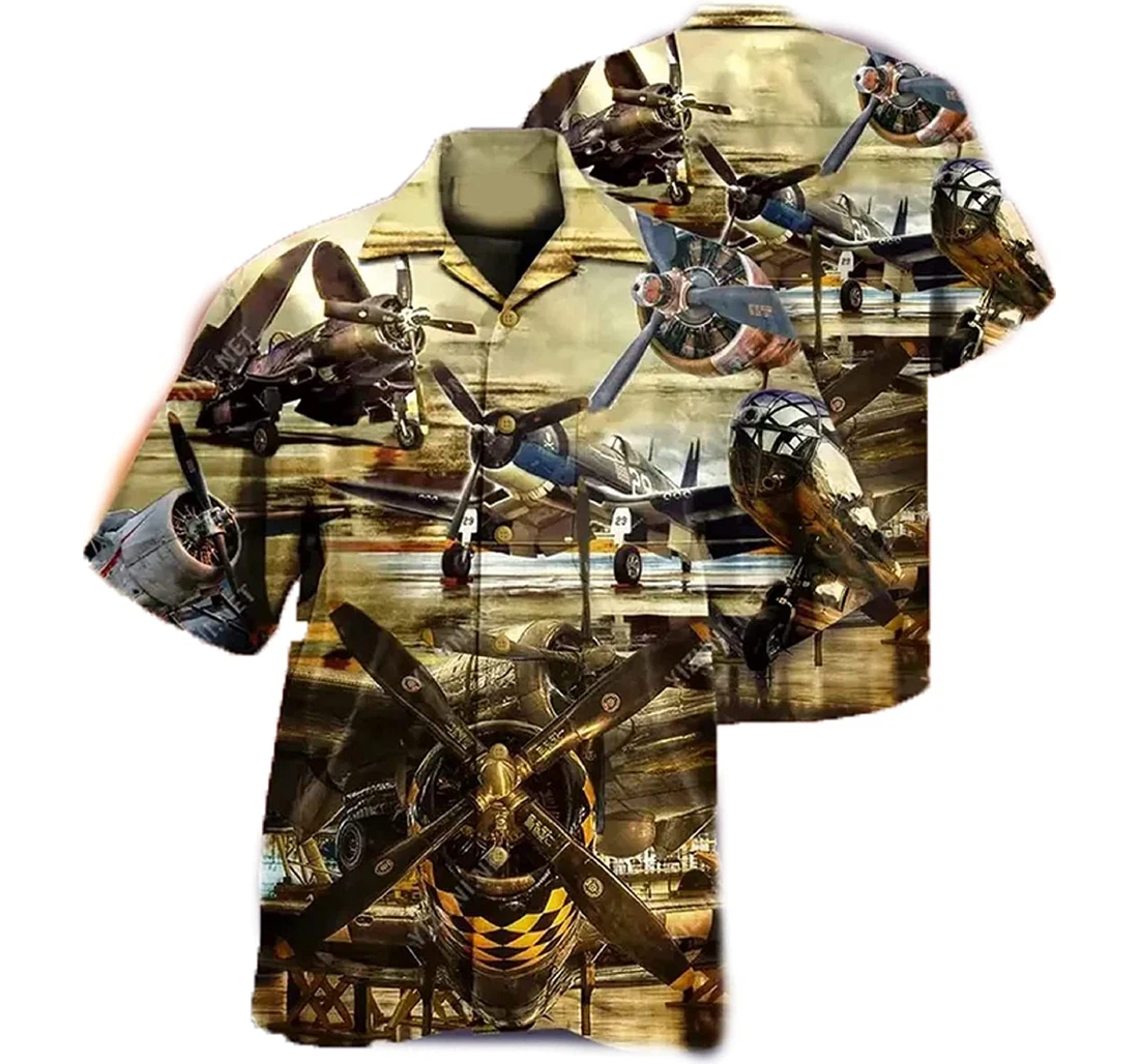 The Sky Is Calling Aircraft Gift And White Hawaiian Shirt, Button Up Aloha Shirt For Men, Women