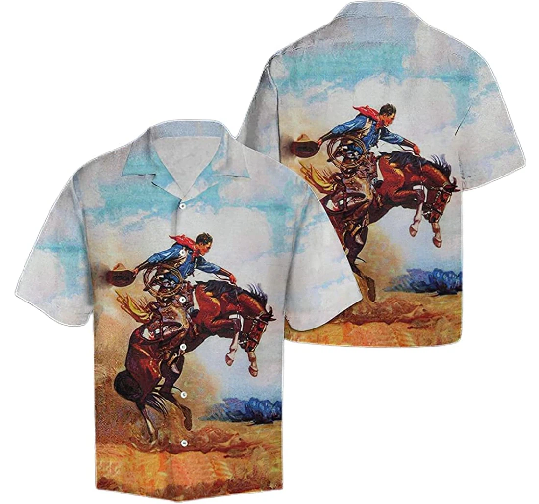 Amazing Cowboy Life Soft Hawaiian Shirt, Button Up Aloha Shirt For Men, Women