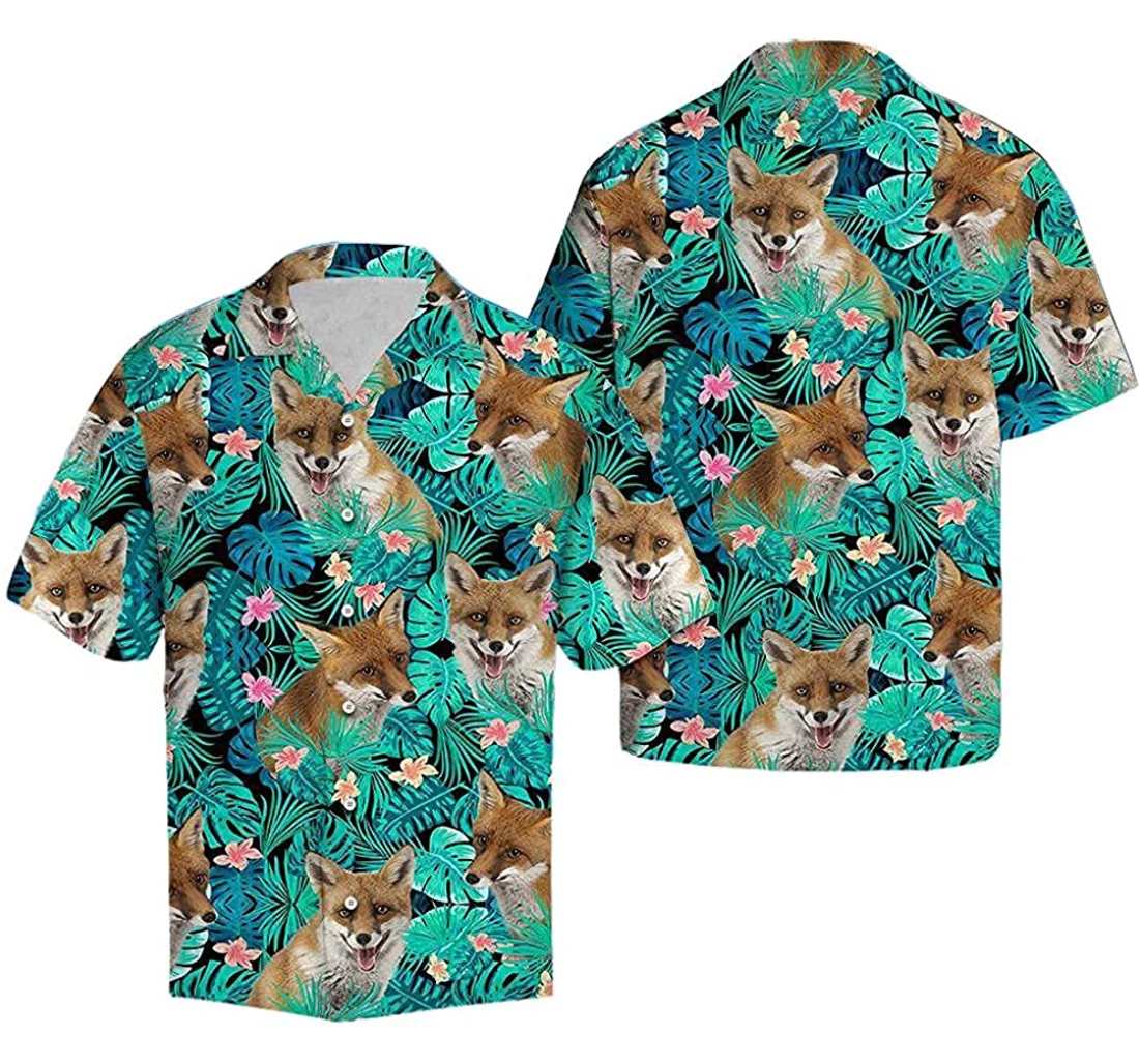 Fox Soft Hawaiian Shirt, Button Up Aloha Shirt For Men, Women