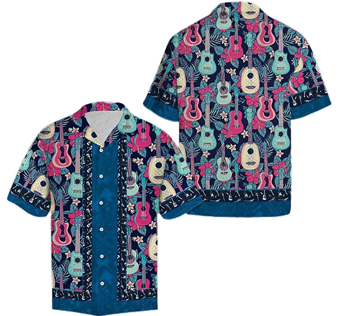 Awesome Guitar Soft Hawaiian Shirt, Button Up Aloha Shirt For Men, Women