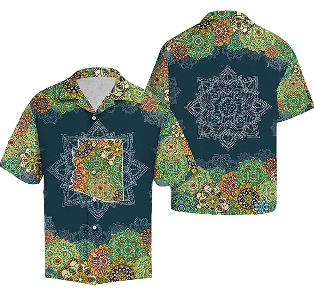 Arizona Mandala Soft Hawaiian Shirt, Button Up Aloha Shirt For Men, Women