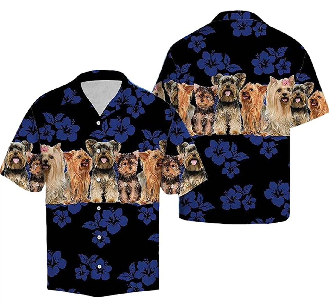 Awesome Yorkshire Terrier Soft Hawaiian Shirt, Button Up Aloha Shirt For Men, Women