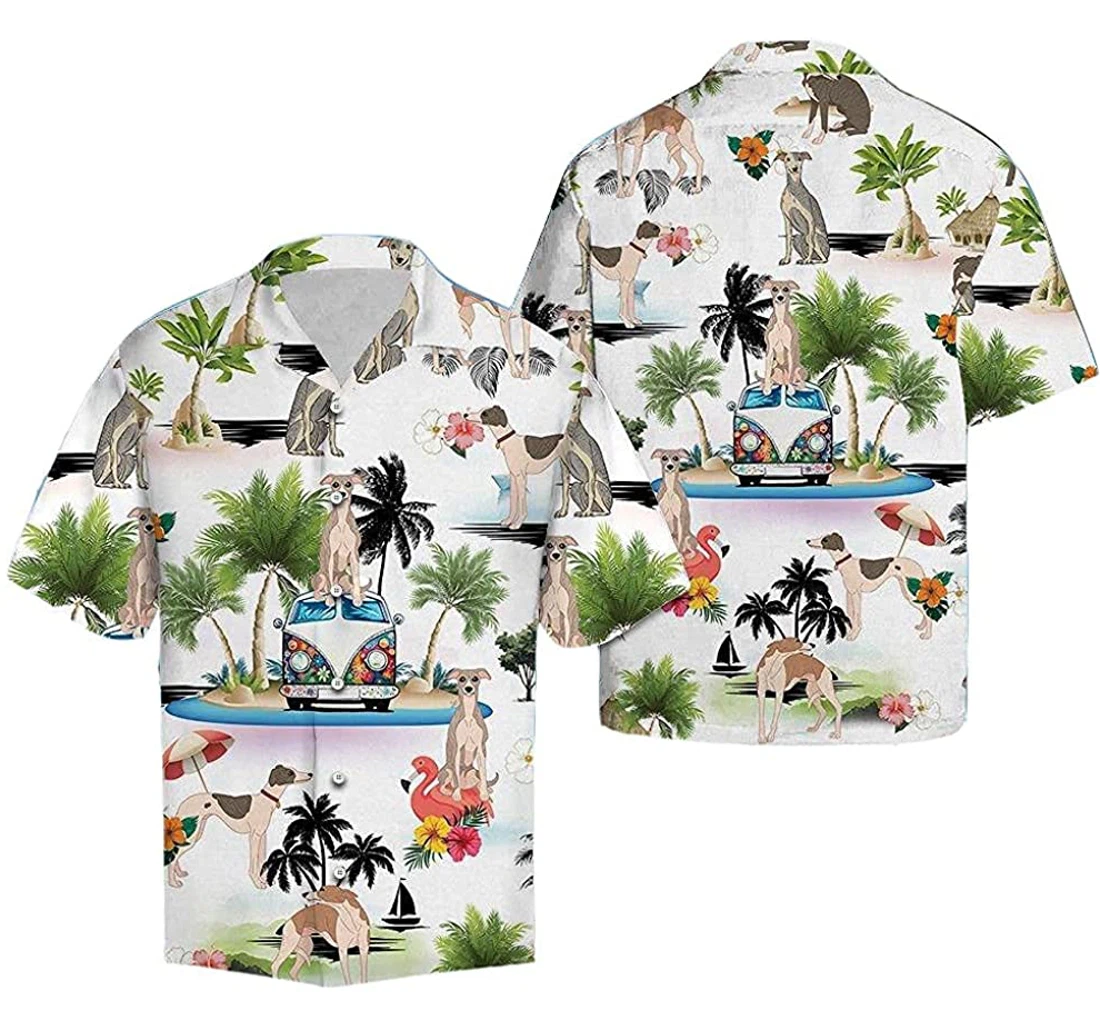 Whippet Soft Hawaiian Shirt, Button Up Aloha Shirt For Men, Women