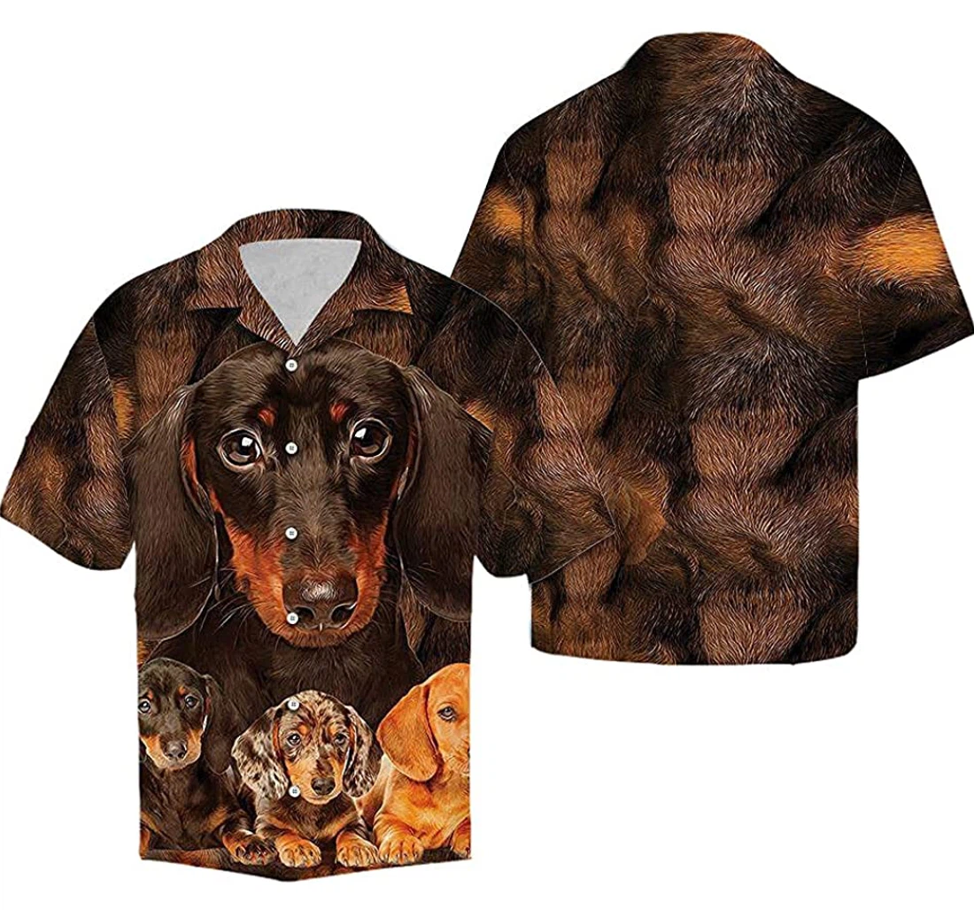 Awesome Dachshund Soft Hawaiian Shirt, Button Up Aloha Shirt For Men, Women