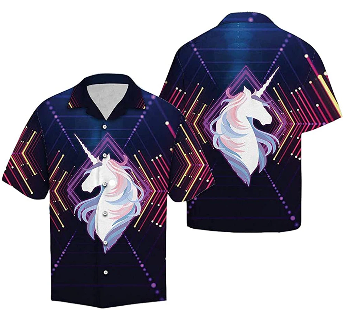 Unicorn Disco Soft Hawaiian Shirt, Button Up Aloha Shirt For Men, Women