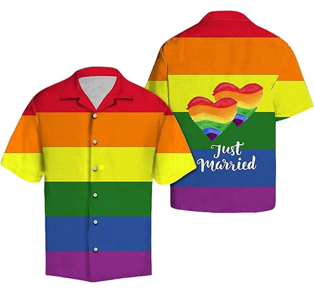 Lgbt Love Is Love Again Soft Hawaiian Shirt, Button Up Aloha Shirt For Men, Women
