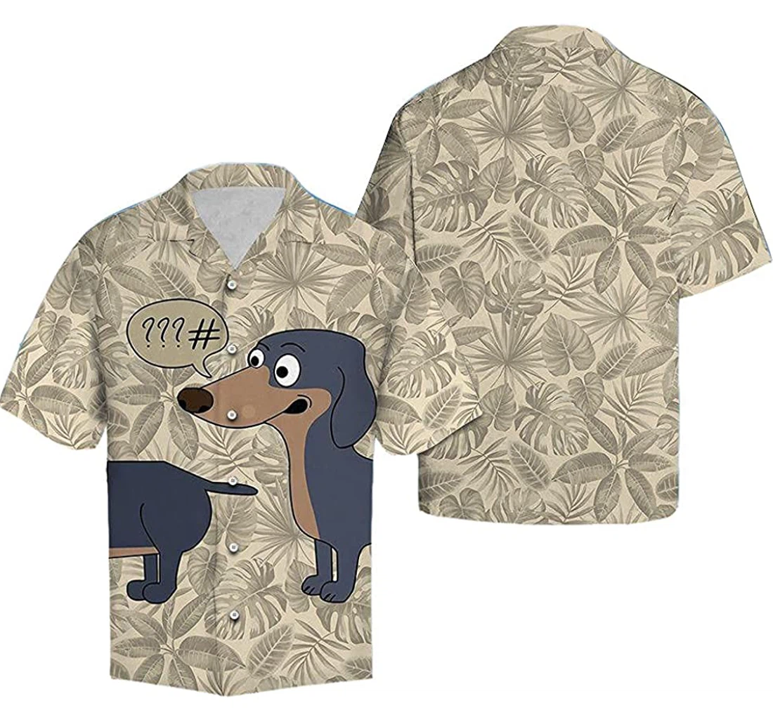 Dachshund Question Soft Hawaiian Shirt, Button Up Aloha Shirt For Men, Women