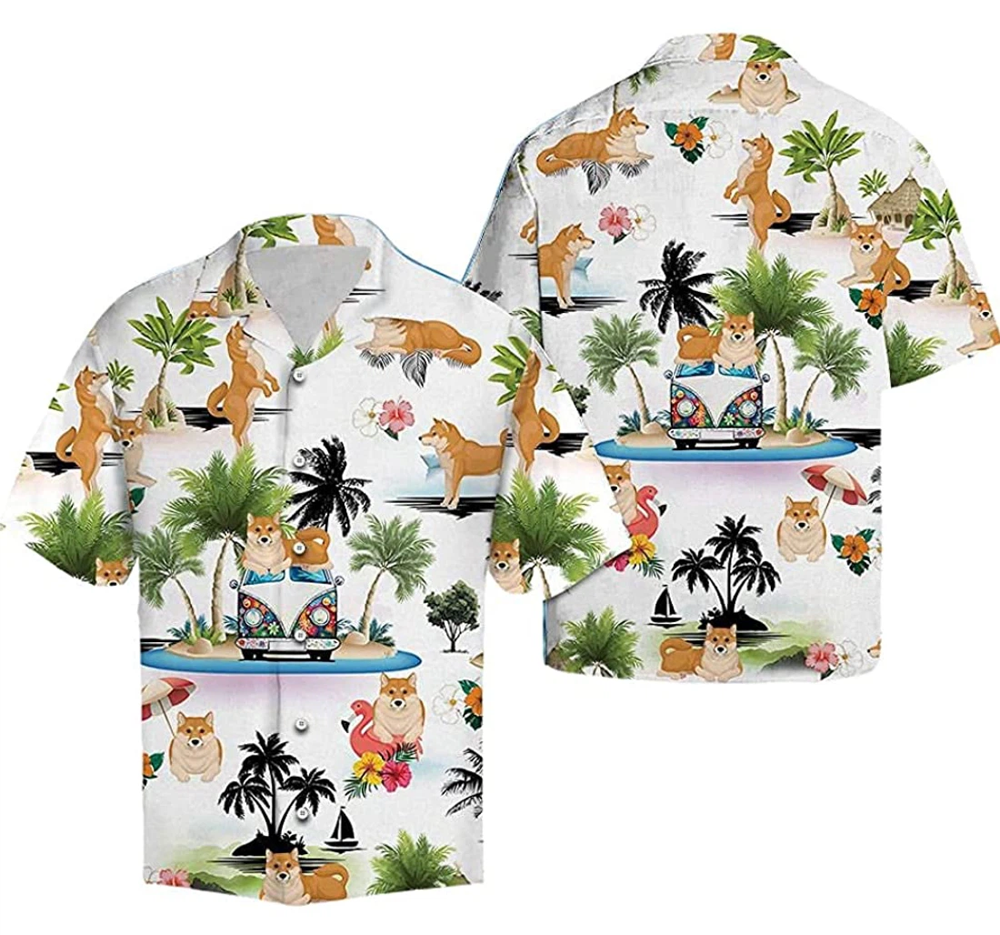 Akita Soft Hawaiian Shirt, Button Up Aloha Shirt For Men, Women