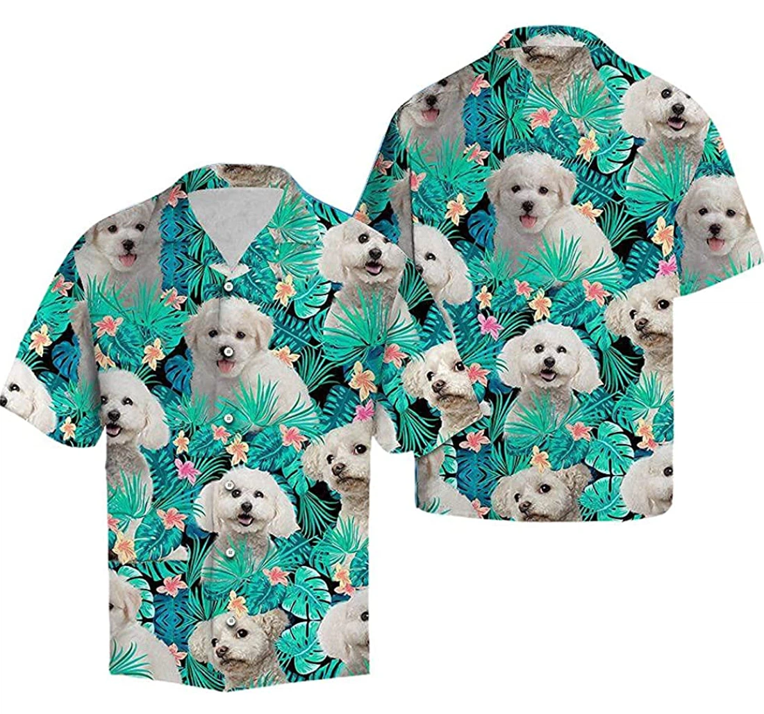 Bichon Frise Soft Hawaiian Shirt, Button Up Aloha Shirt For Men, Women
