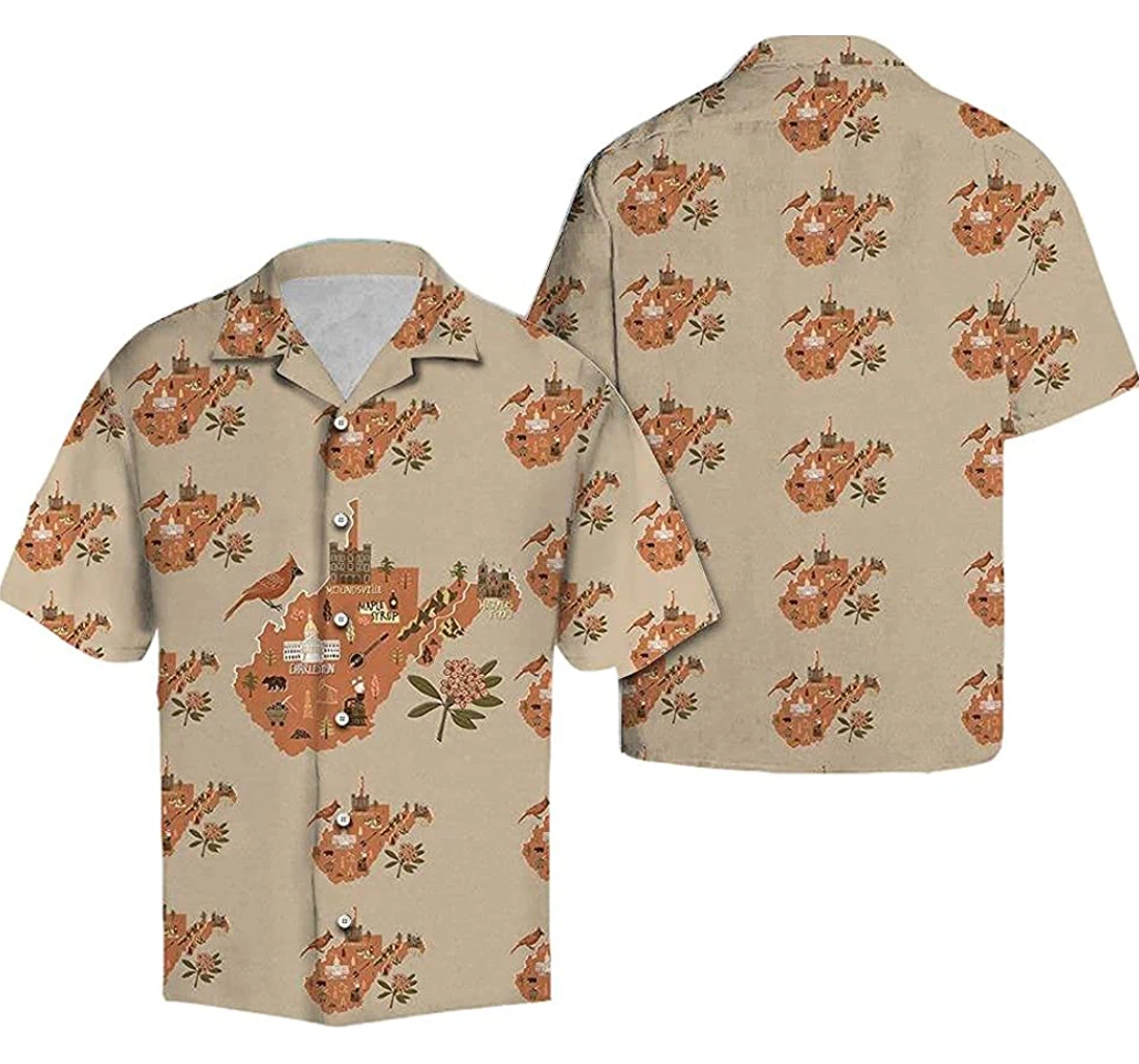 Awesome West Virginia Soft Hawaiian Shirt, Button Up Aloha Shirt For Men, Women