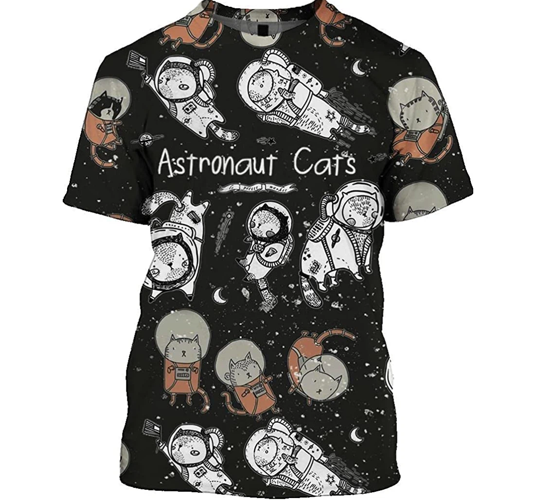 Astronaut Cat Outerspace Shirts - 3D Printed T-shirt