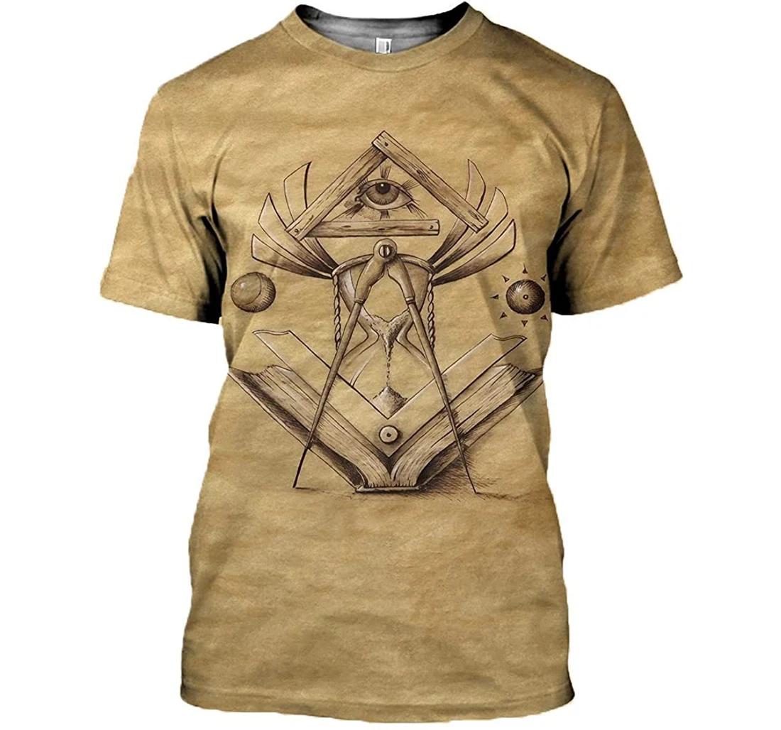 Masonic Vintage Design Shirts - 3D Printed T-shirt