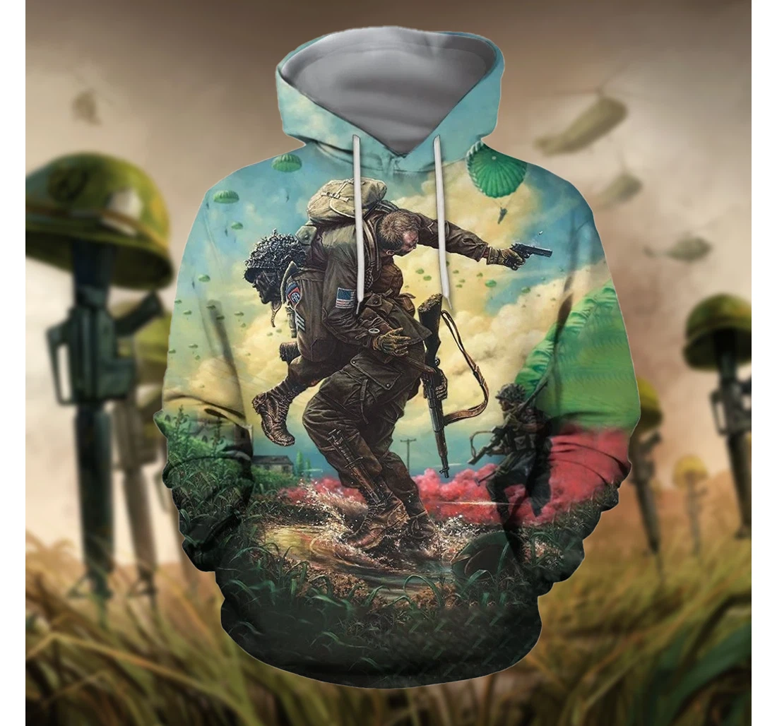 Paratrooper Nd - 3D Printed Pullover Hoodie